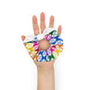 Geometric Rainbow Scrunchie