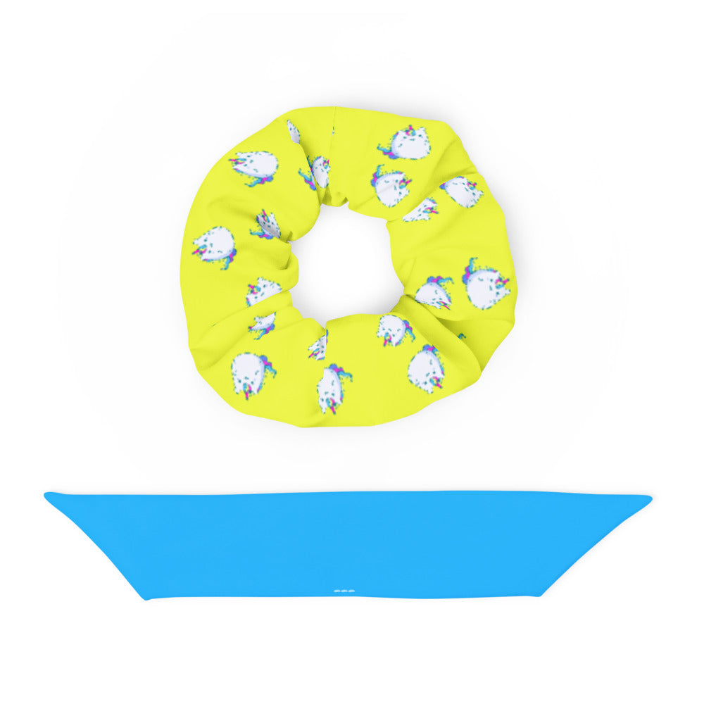 Cute Cat Kids White Scrunchie