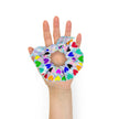 Rainbow hearts on Plaid Scrunchie