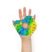 Hearts and Rainbow Scrunchie