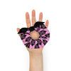 Black and Pink Geometric Hair Scrunchie
