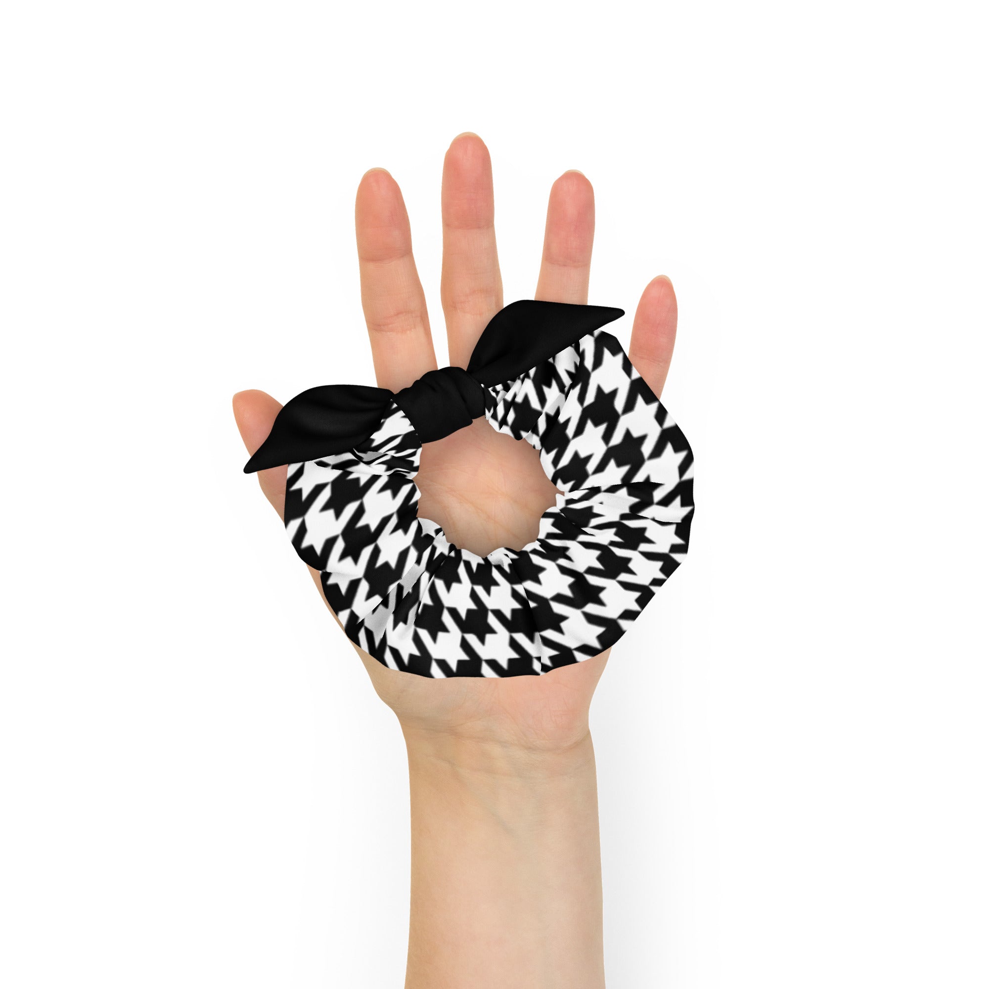 Black and White HT pattern Hair Scrunchie