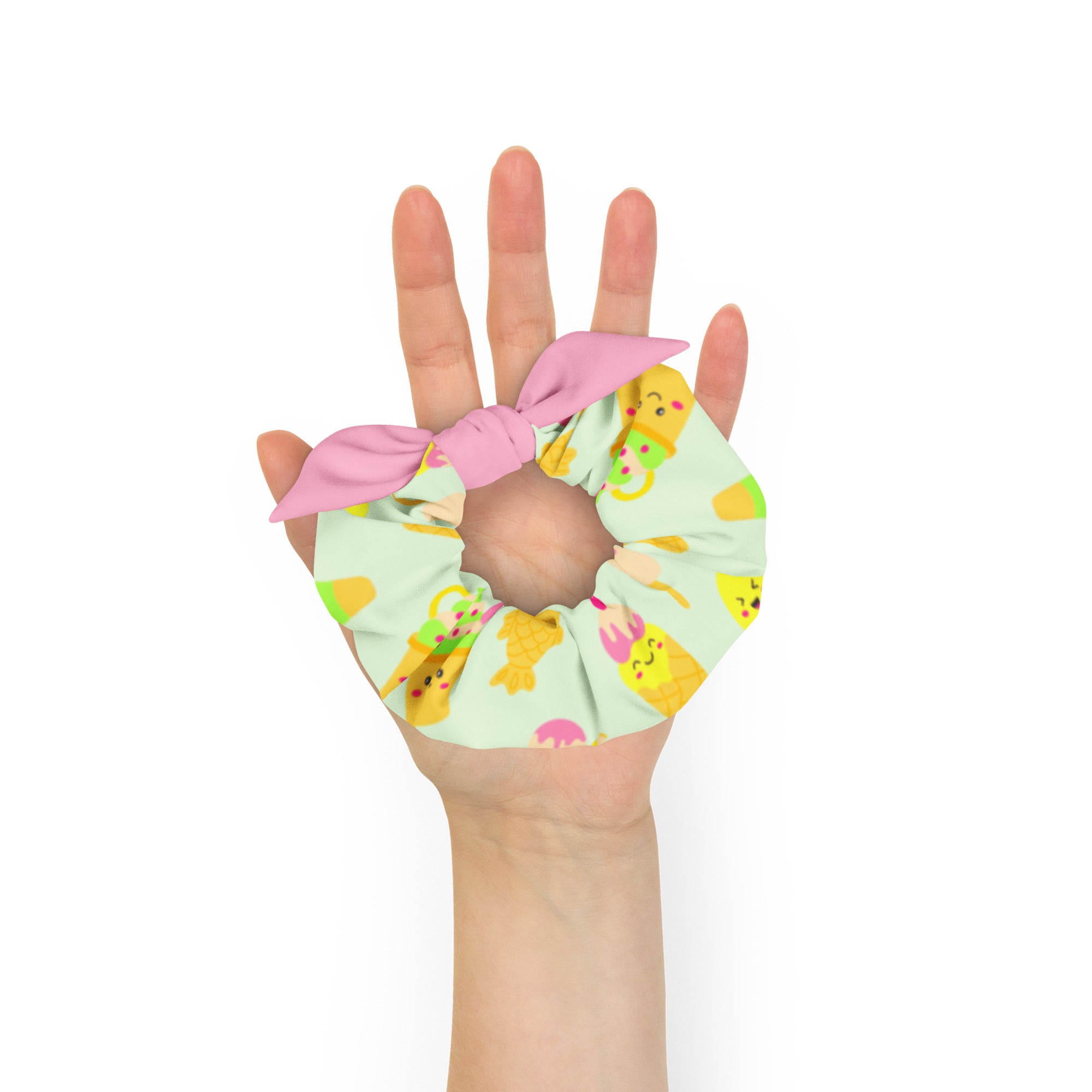 Cool Ice Cream On A Summer Day Scrunchie