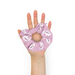 Native Bison Kids Pink White Scrunchie