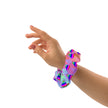 Rainbow Poo Unicorn on Diamond Pattern Scrunchie
