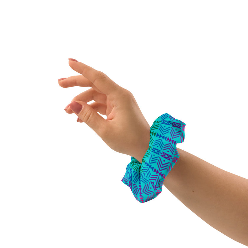 Native Rainbow Pattern Scrunchie