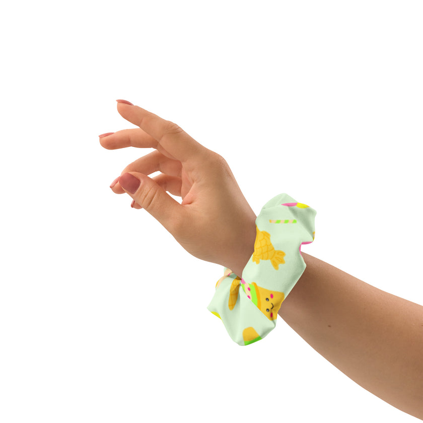 Cool Ice Cream On A Summer Day Scrunchie