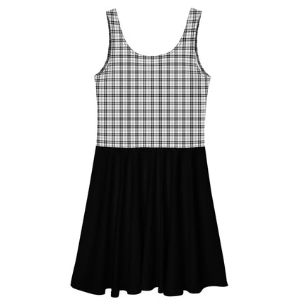 Plaid Pink Bison and Stars Skater Dress