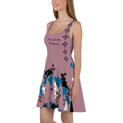 Decolonize Feminism Abstract Native Print Skater Dress