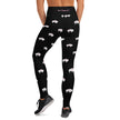 Native Bison White with Pink text Yoga Adult Leggings