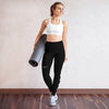 Geometric on Black Yoga Leggings with inside pocket