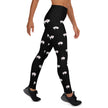 Native Bison White with Pink text Yoga Adult Leggings