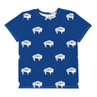 Native Bison White Youth crew neck t-shirt