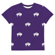 Native Bison White Youth crew neck t-shirt