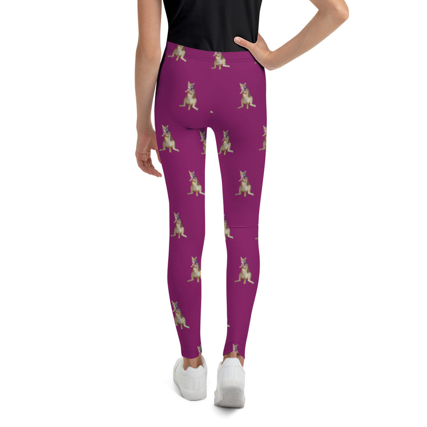 Mittens the Cat Lounging Youth Leggings