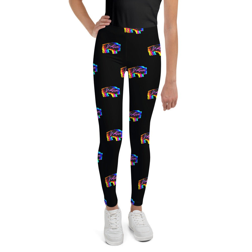 Native Bison Multi Color Youth Leggings