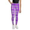 Native Plaid Purple Youth Leggings