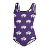 Native Bison White All-Over Print Youth Swimsuit