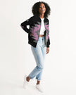 Native Pattern Pink, Gray and Black Women's Bomber Jacket