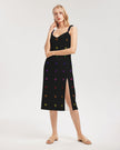 Native Stars Rainbow Pattern Women's Tie Strap Split Dress