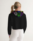 Buddhas always there Pink and Black Sweater, Yoga & Positive Vibes Collection Women's Cropped HoodieYoga & Positive Vibes Collection Women's Cropped Hoodie