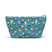 Coffee on Teal Accessory Pouch w T-bottom