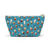 Coffee on Teal Accessory Pouch w T-bottom