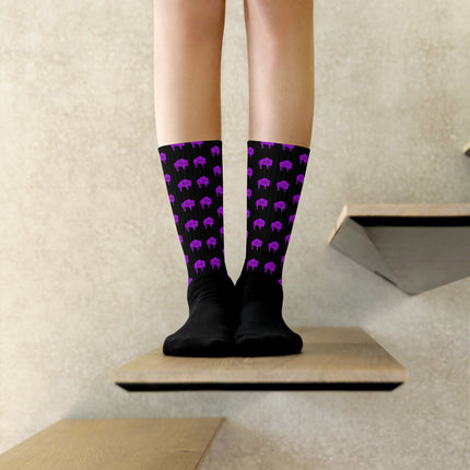 Native Bison Purple Socks