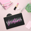 Pink Native with Pattern on Black Clutch Bag