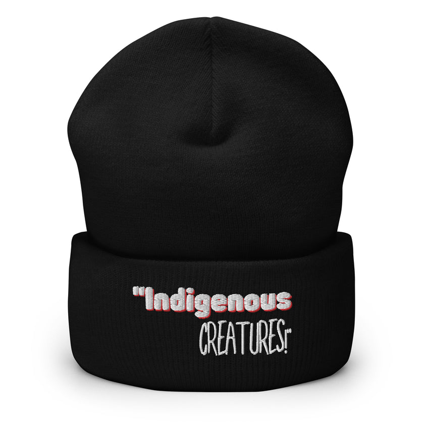 Indigenous...... status? Creatures Black Cuffed Beanie