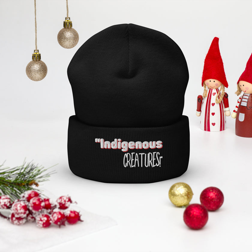 Indigenous...... status? Creatures Black Cuffed Beanie