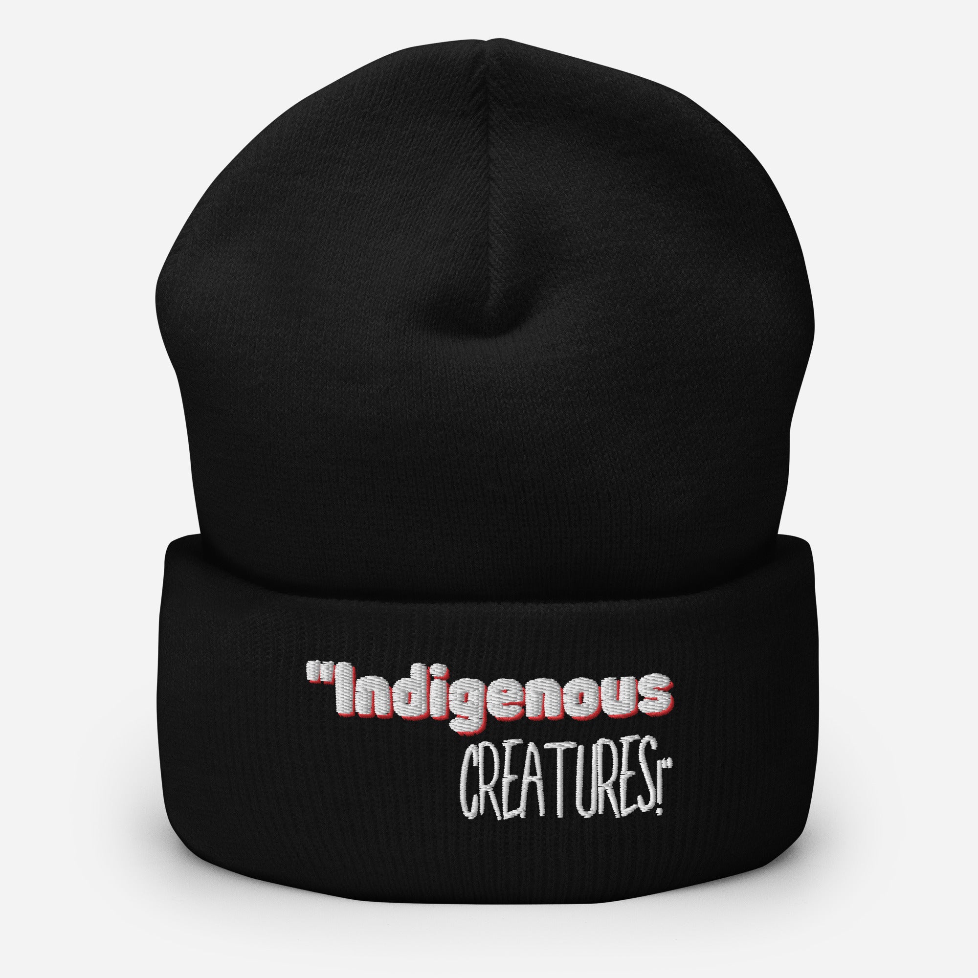 Indigenous...... status? Creatures Black Cuffed Beanie