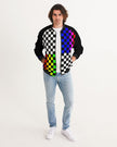 4 sided Checkered Men's Bomber Jacket