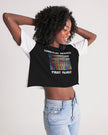 Black Women's Lounge Cropped Tee