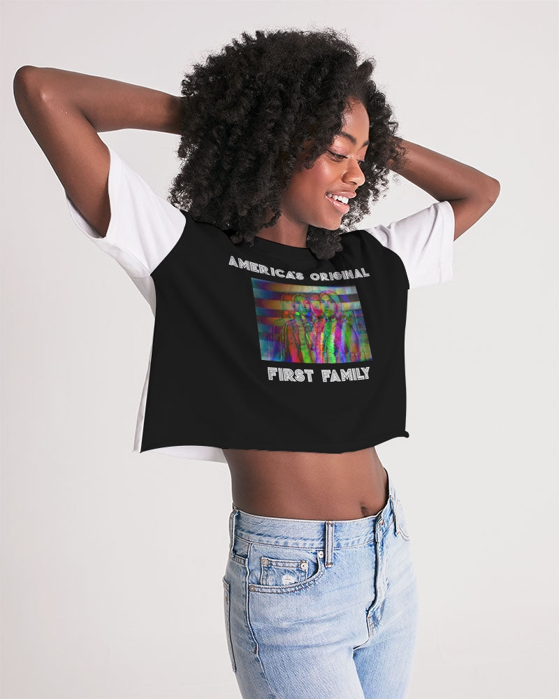 Black Women's Lounge Cropped Tee