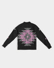 Native Pattern Pink, Gray and Black Women's Bomber Jacket
