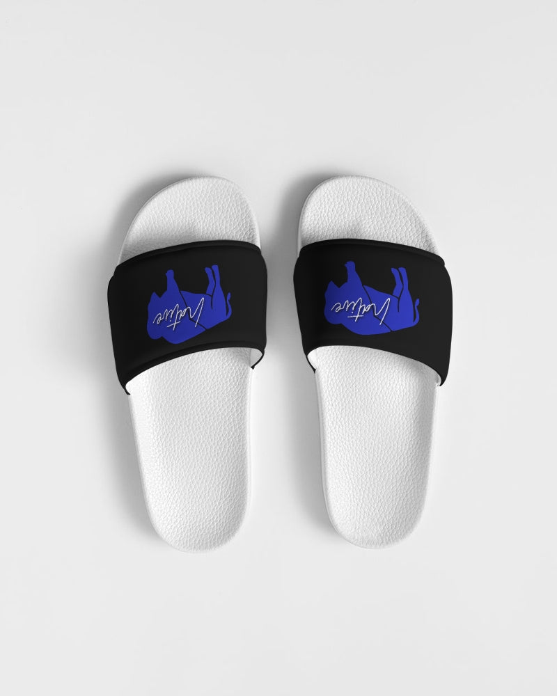 Blue and Black Innii Native design Men's Slide Sandal