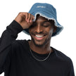 Self Love! Personalize it with your own! Distressed denim bucket hat