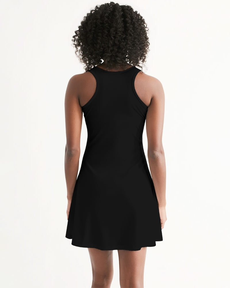 Green and Gray Geometric Native Pattern Women's Racerback Dress