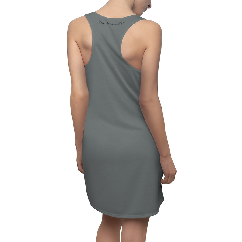Feminism Pattern Women's Cut & Sew Racerback Dress