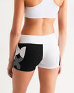 Green and Gray Geometric Native Pattern Women's Mid-Rise Yoga Shorts