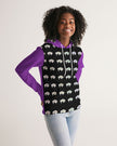 White Innii aka Bison Purple and Black Native Women Women's Hoodie