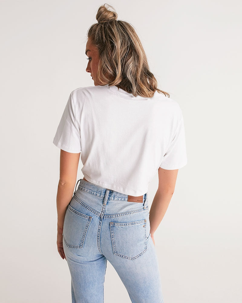 Coffee is my Superpower! Black Women's Twist-Front Cropped Tee