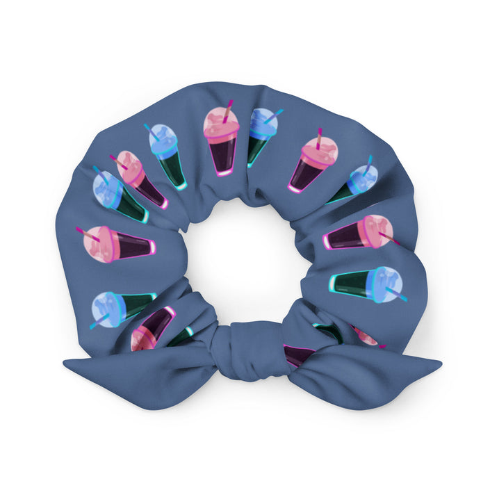 Frappuccino Pink Blue Scrunchie