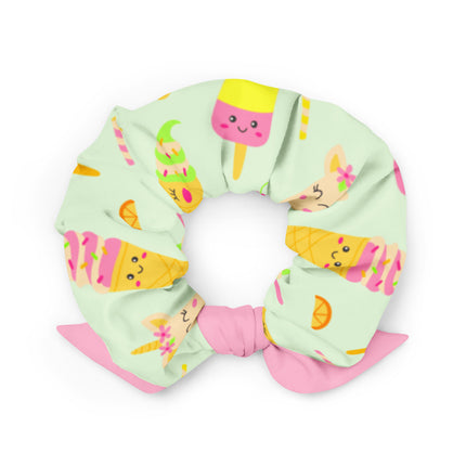 Cool Ice Cream On A Summer Day Scrunchie