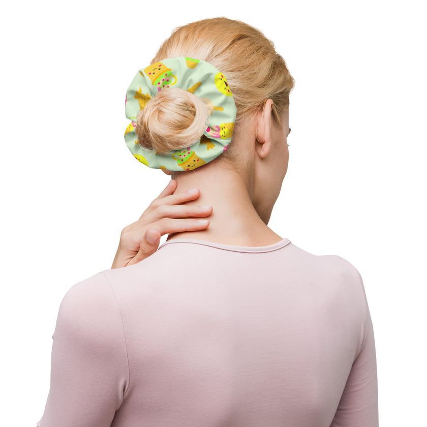 Cool Ice Cream On A Summer Day Scrunchie