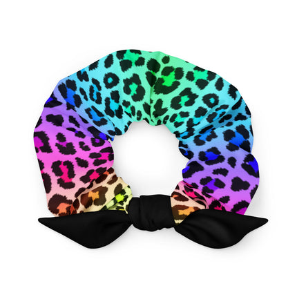 Rainbow Leopard Scrunchie