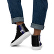 Native Bison White and Blue Pattern Men’s high top canvas shoes