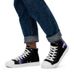 Native Bison White and Blue Pattern Men’s high top canvas shoes