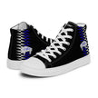 Native Bison White and Blue Pattern Men’s high top canvas shoes